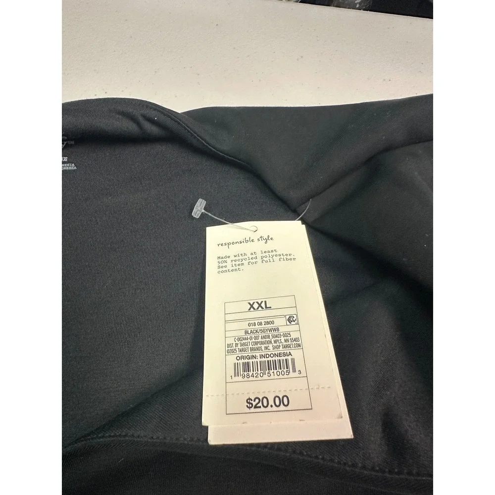 A New Day Black V-Neck Sleeveless Vest Top XXL New‎ With Tags